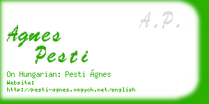 agnes pesti business card